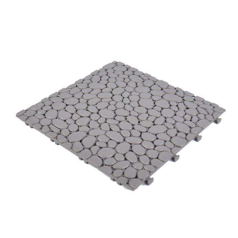 Non slip bathroom flooring plastic mat JBPL303PB grey