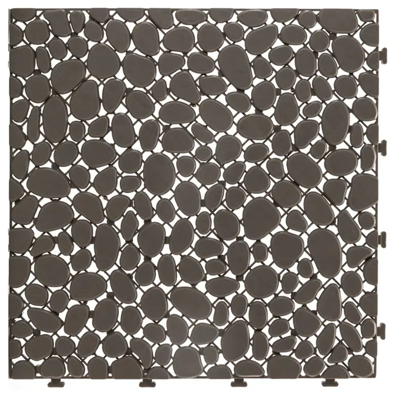 Non slip bathroom flooring plastic mat JBPL303PB grey