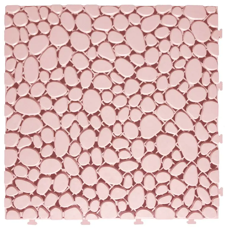 Non slip bathroom flooring plastic mat JBPL303PB pink
