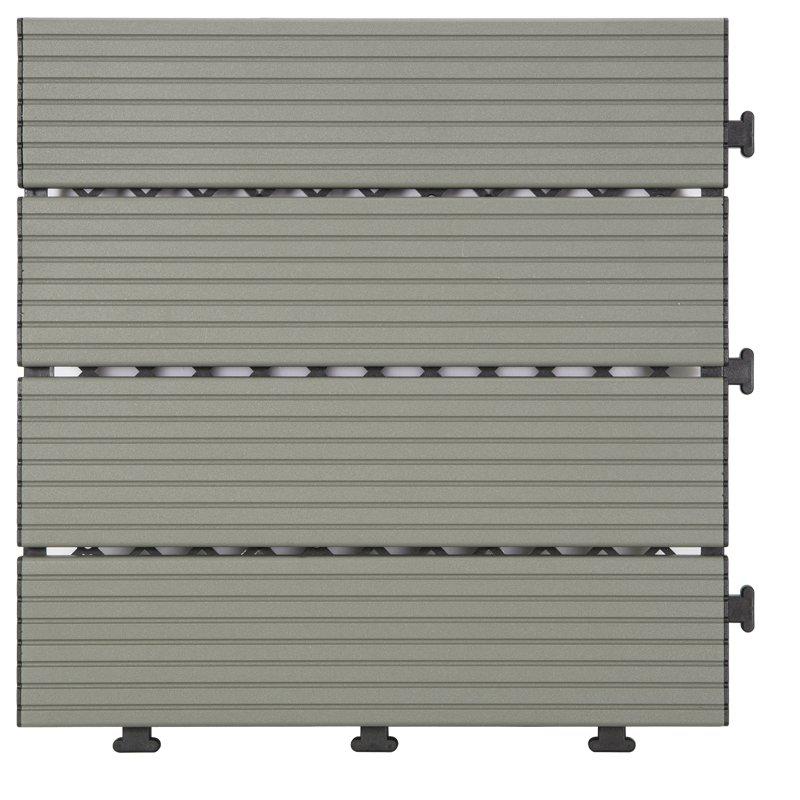 Outdoor metal aluminum deck tiles AL4P3030 grey