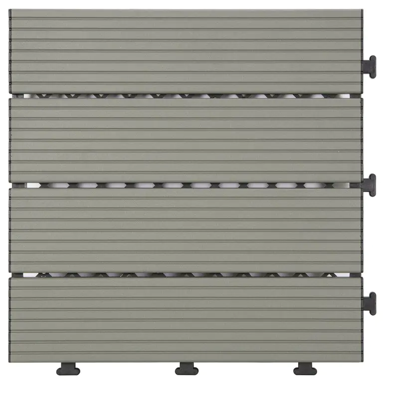 Outdoor metal aluminum deck tiles AL4P3030 grey