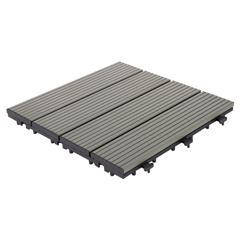 Outdoor metal aluminum deck tiles AL4P3030 grey