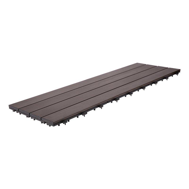 Outdoor metal aluminum deck tiles AL4P3090 dk brown