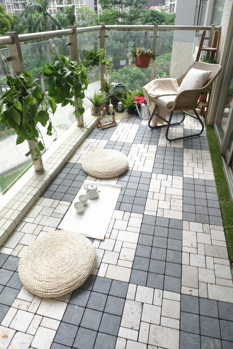 JIABANG outdoor DIY tile natural travertine stone TTS11P-YL Travertine Deck Tile image22