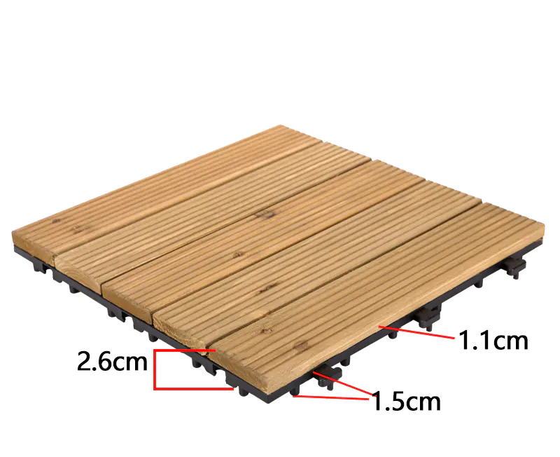 JIABANG natural wood floor decking tiles long size for garden