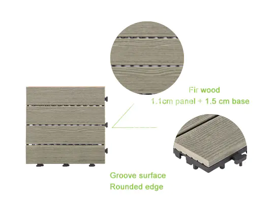 light-weight composite deck tiles outdoor durable
