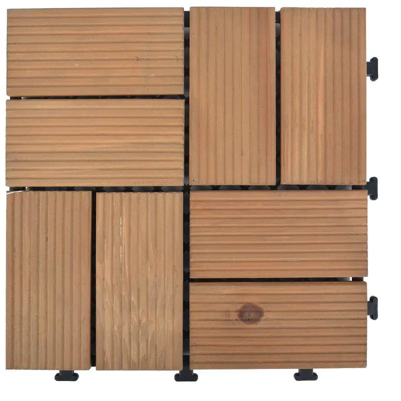 Garden decking fir wooden floor tiles S8P3030BC