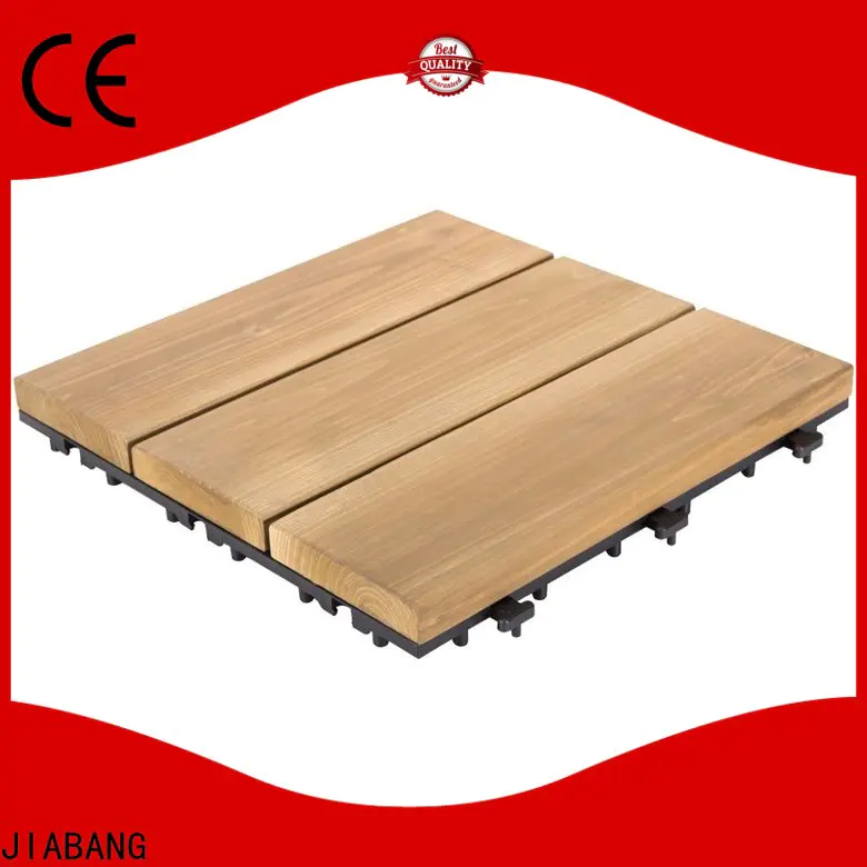 interlocking square wooden decking tiles natural flooring wood for balcony