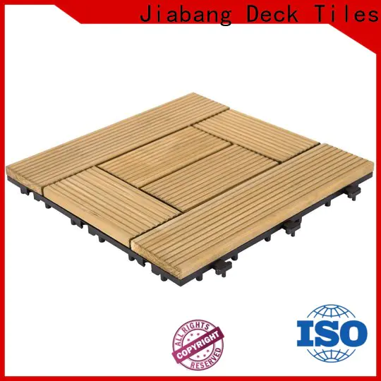 JIABANG natural interlocking wood deck tiles long size for balcony