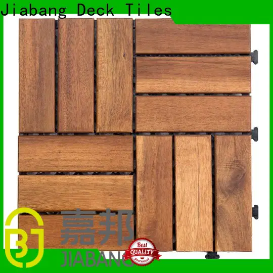 JIABANG interlocking acacia hardwood deck tiles low-cost easy installation