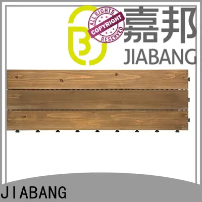 JIABANG diy wood interlocking wood deck tiles flooring wood for garden