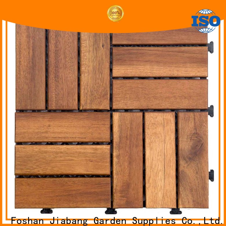 JIABANG solid wood acacia tile flooring low-cost easy installation