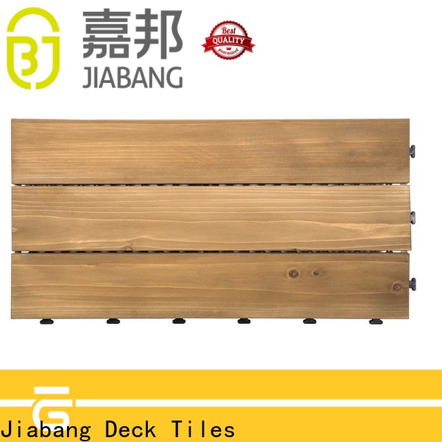 JIABANG natural wooden interlocking deck tiles chic design for balcony