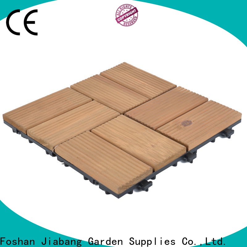 JIABANG natural wooden interlocking deck tiles chic design for balcony