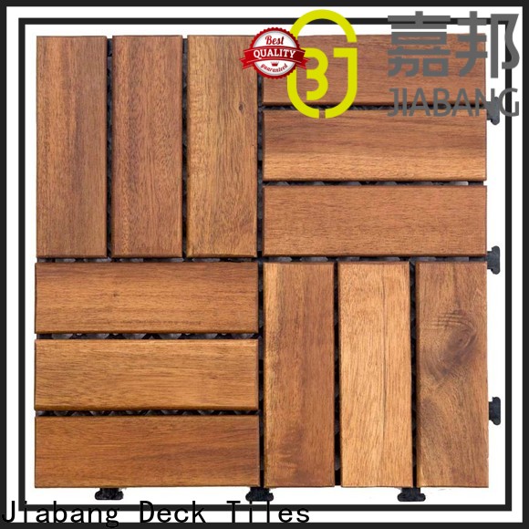 JIABANG interlocking acacia wood tile low-cost easy installation