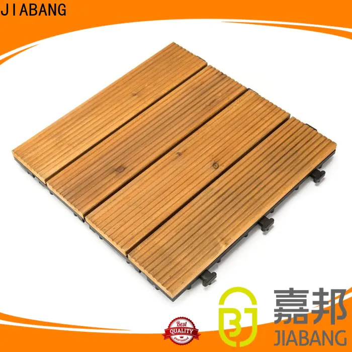 JIABANG natural interlocking wood decking flooring wood for balcony