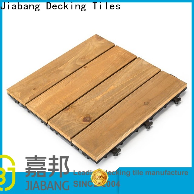 adjustable square wooden decking tiles natural long size for garden