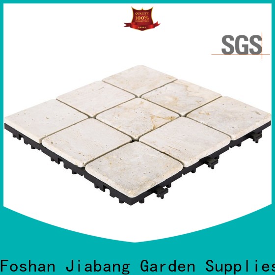 JIABANG interlocking travertine marble tile at discount for garden decoration