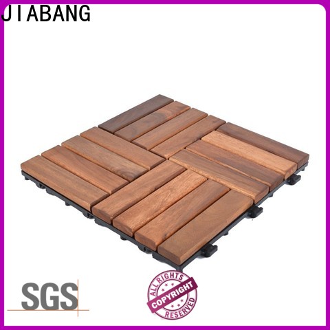 stable acacia wood tile flooring interlocking low-cost easy installation