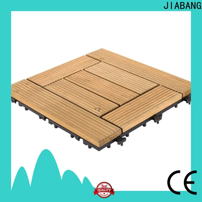 JIABANG natural modular wood deck tiles long size wooden floor