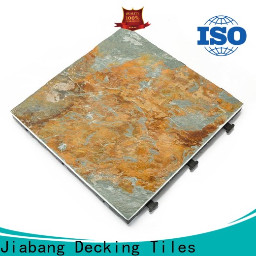 JIABANG surround dark grey slate tile floor decoration for patio