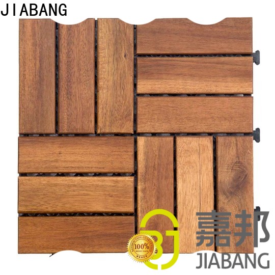 JIABANG solid wood acacia hardwood deck tiles cheapest factory price for decoration