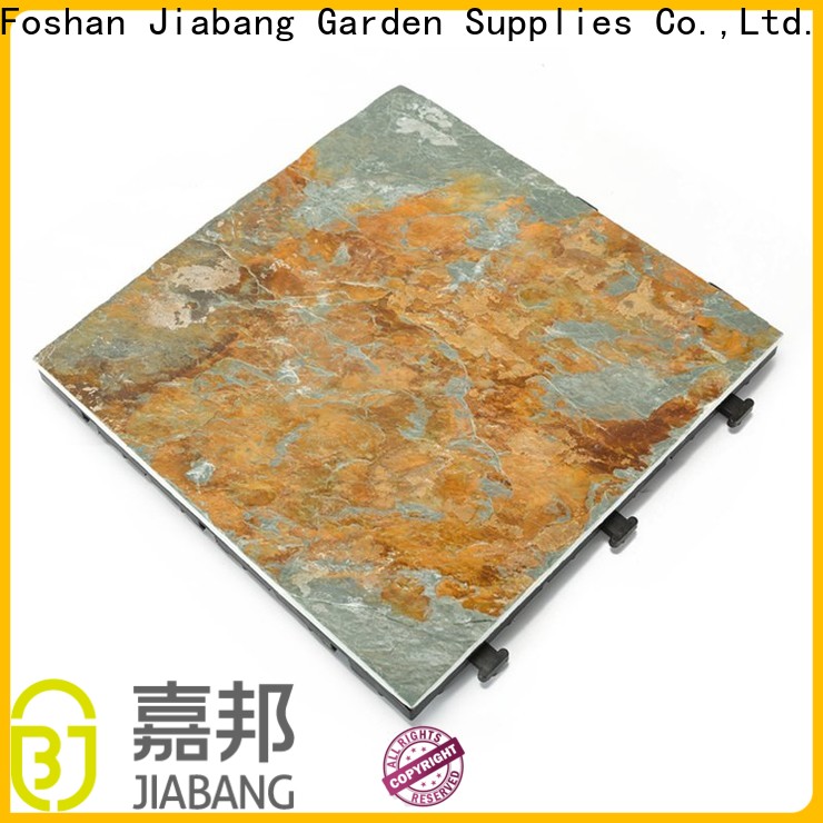 JIABANG natural dark grey slate tile garden decoration for patio