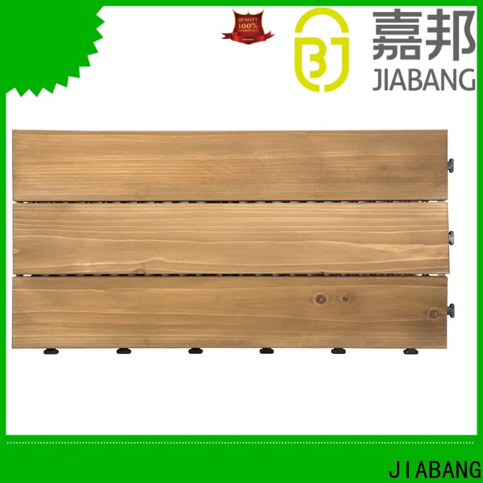 interlocking wood deck panels natural chic design for balcony