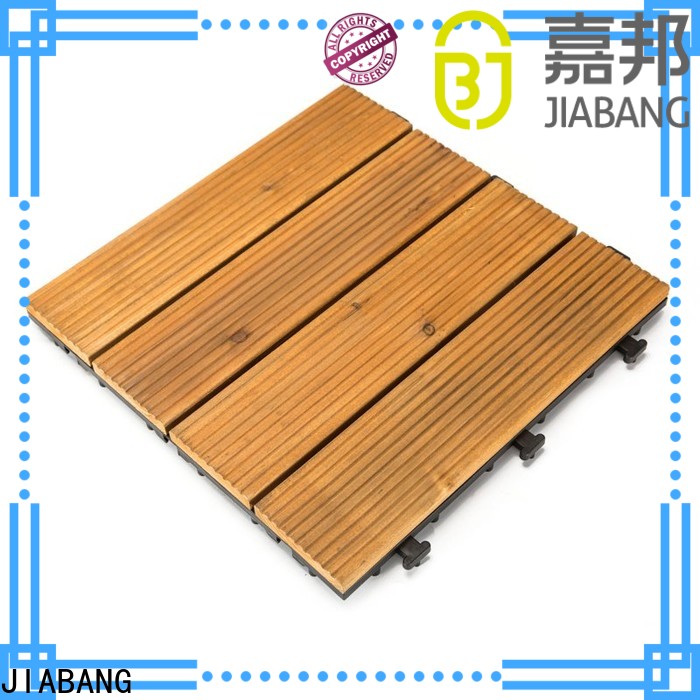 JIABANG interlocking wooden patio deck squares flooring wood for balcony