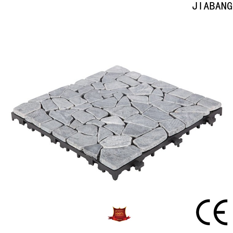 JIABANG interlocking gray travertine tile at discount for garden decoration