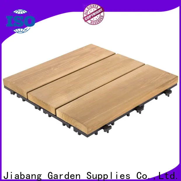 adjustable square wooden decking tiles natural long size for garden