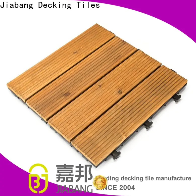 JIABANG adjustable modular wood deck tiles flooring for garden