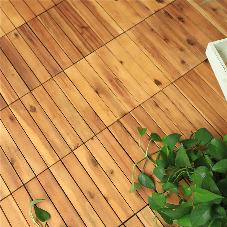 brown decking tile wood interlocking for terrace A6P3030TDC-3A
