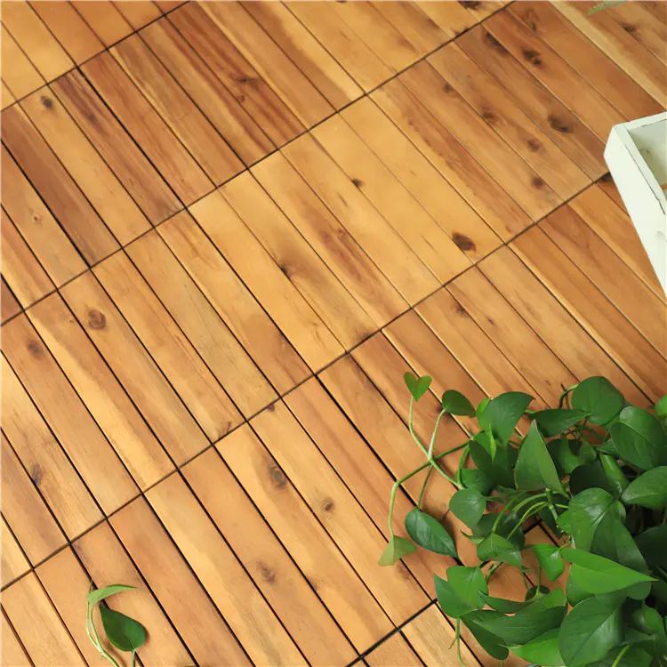 brown decking tile wood interlocking for terrace A6P3030TDC-3A