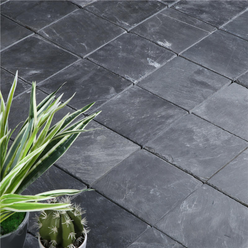 courtyard  black slate interlocking stone deck tile JBD002-GDA