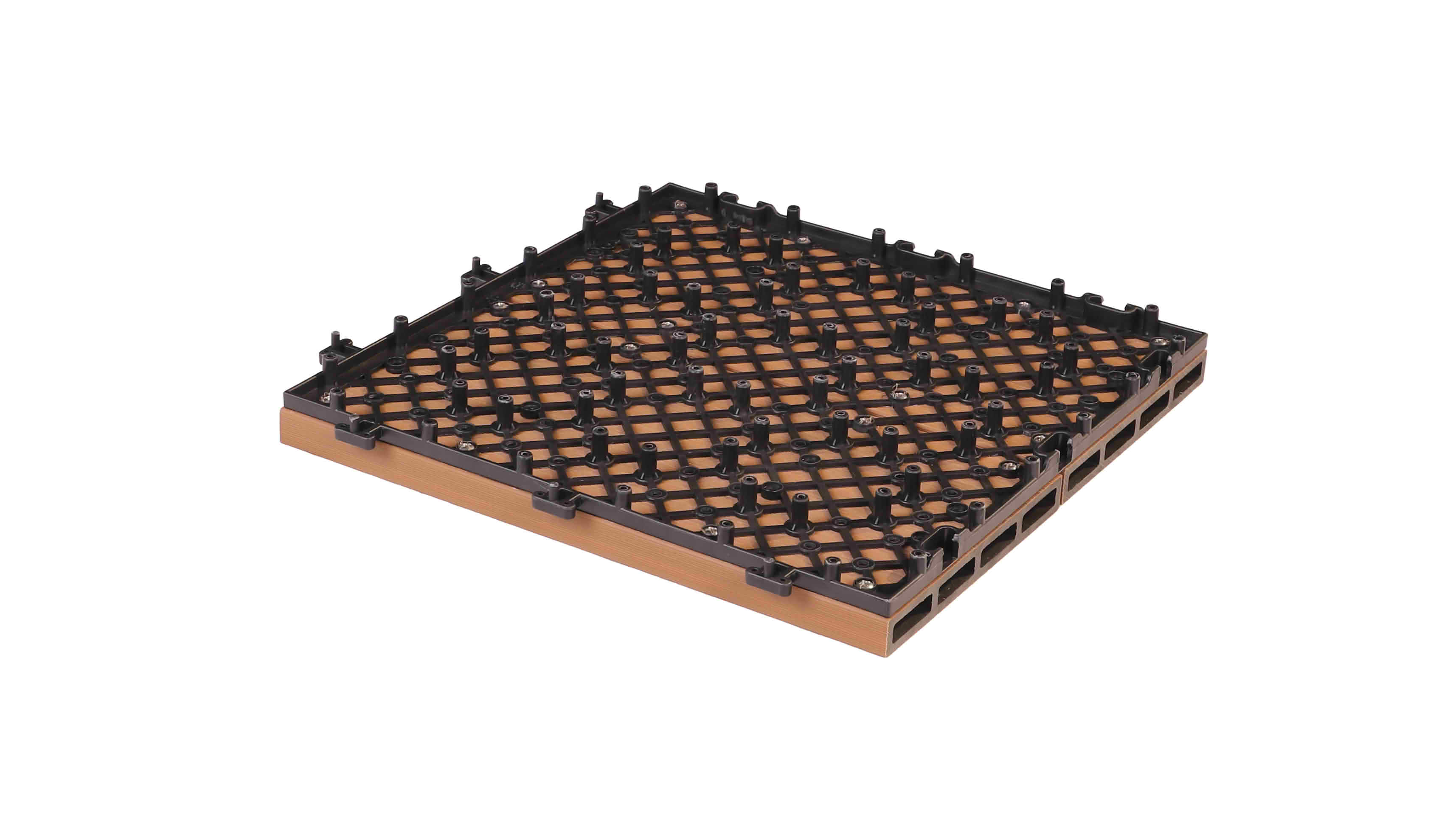 Hollow wpc decking tile