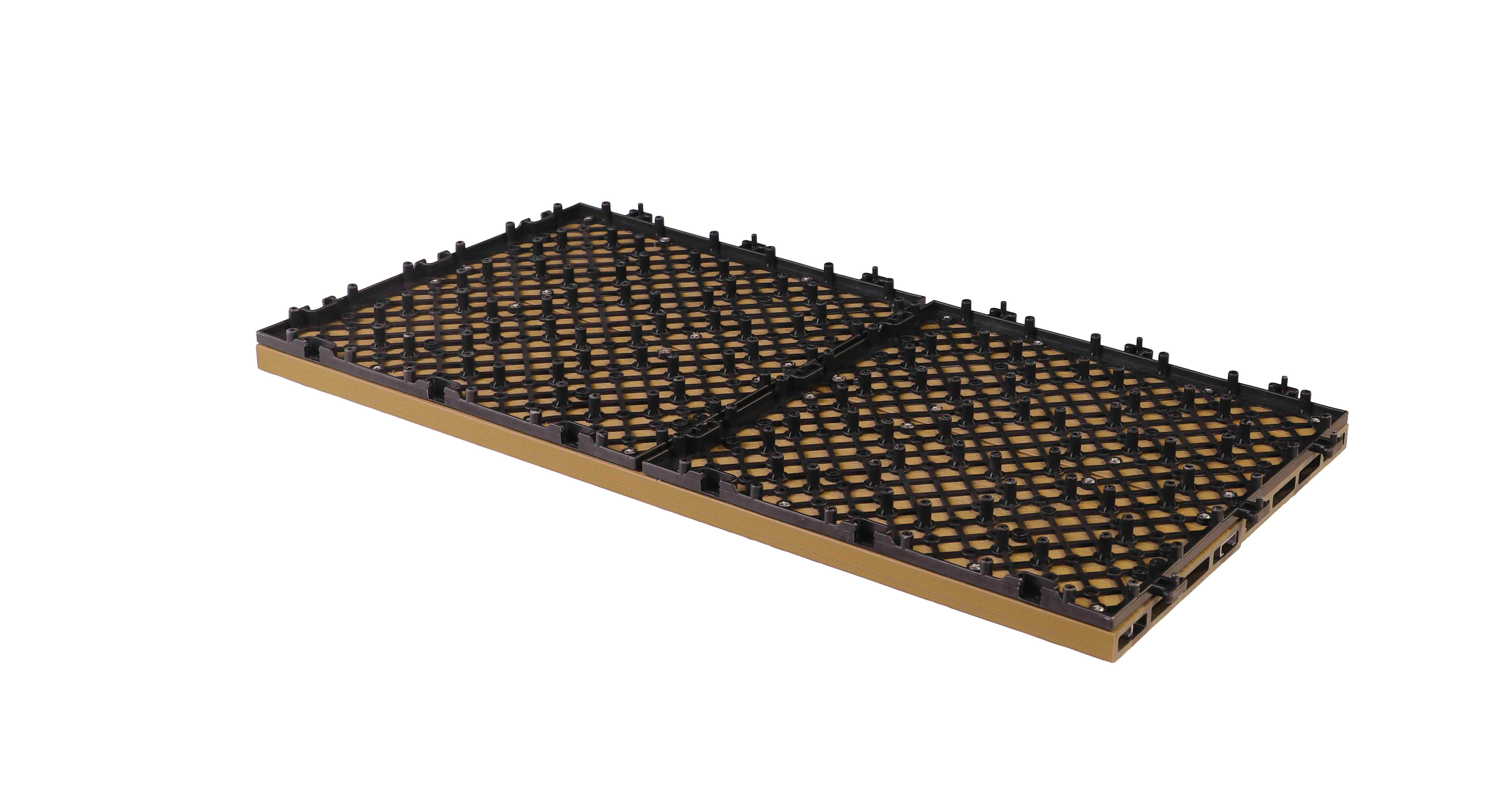 Hollow wpc decking tile