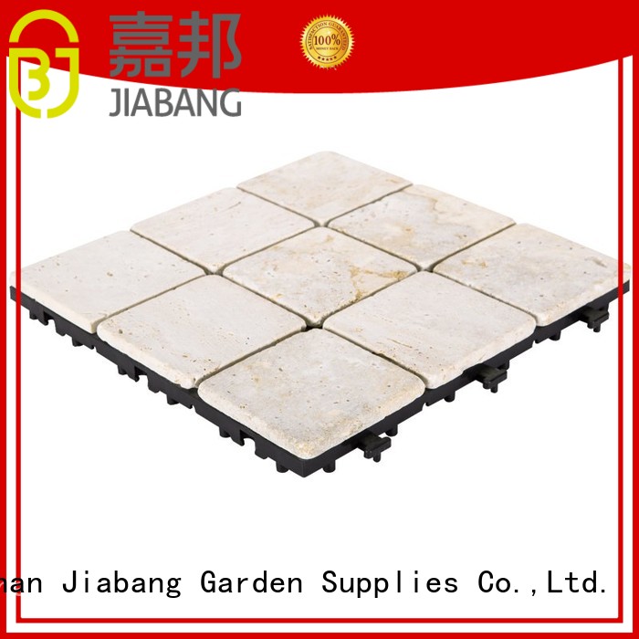Interlocking deck tiles travertine stone for outdoor flooring TTS9P-YL