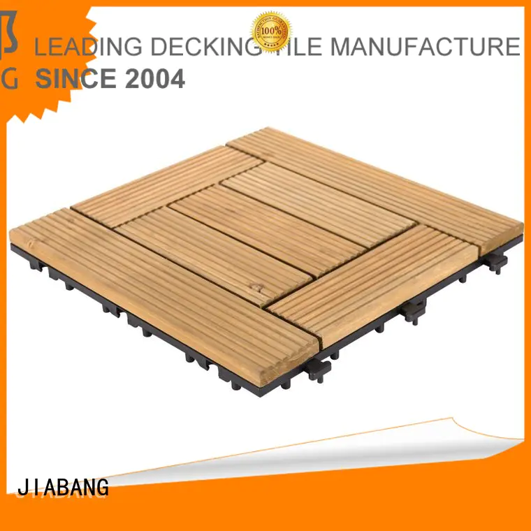wood deck flooring size OEM interlocking wood deck tiles JIABANG