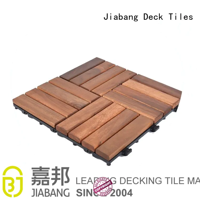 solid wood acacia wood outdoor flooring easy installation JIABANG