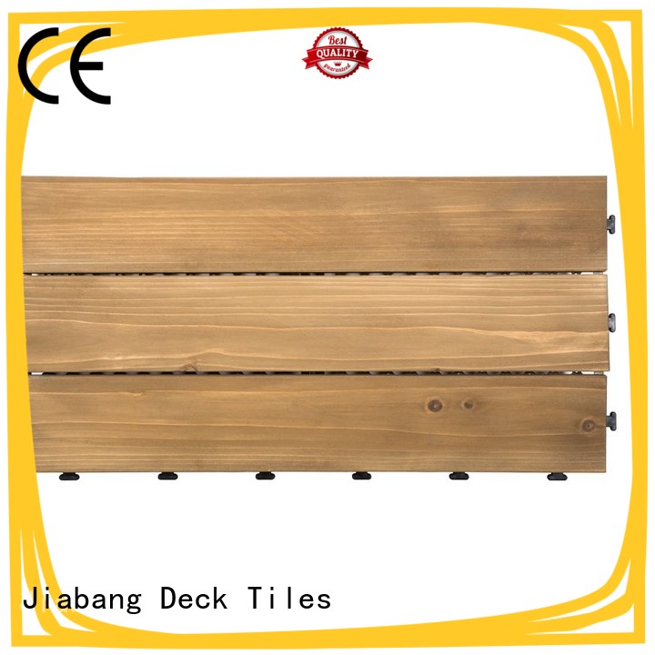 JIABANG interlocking modular wood deck tiles outdoor for garden