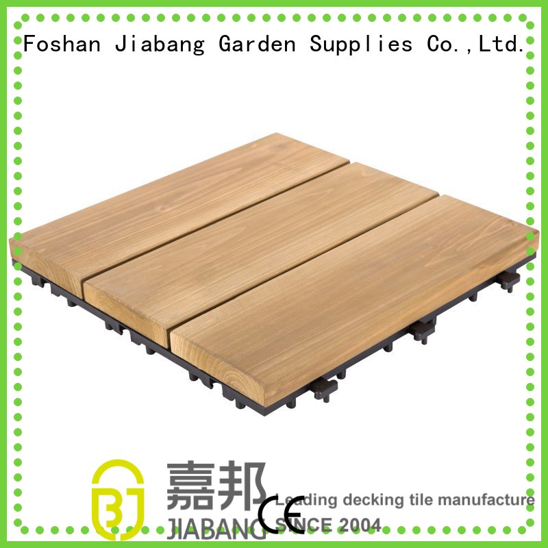 interlocking Custom solid floor interlocking wood deck tiles JIABANG tiles