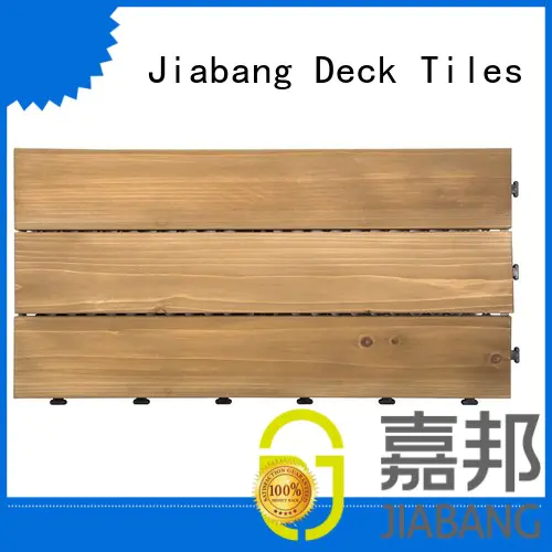 JIABANG natural hardwood deck tiles flooring for garden