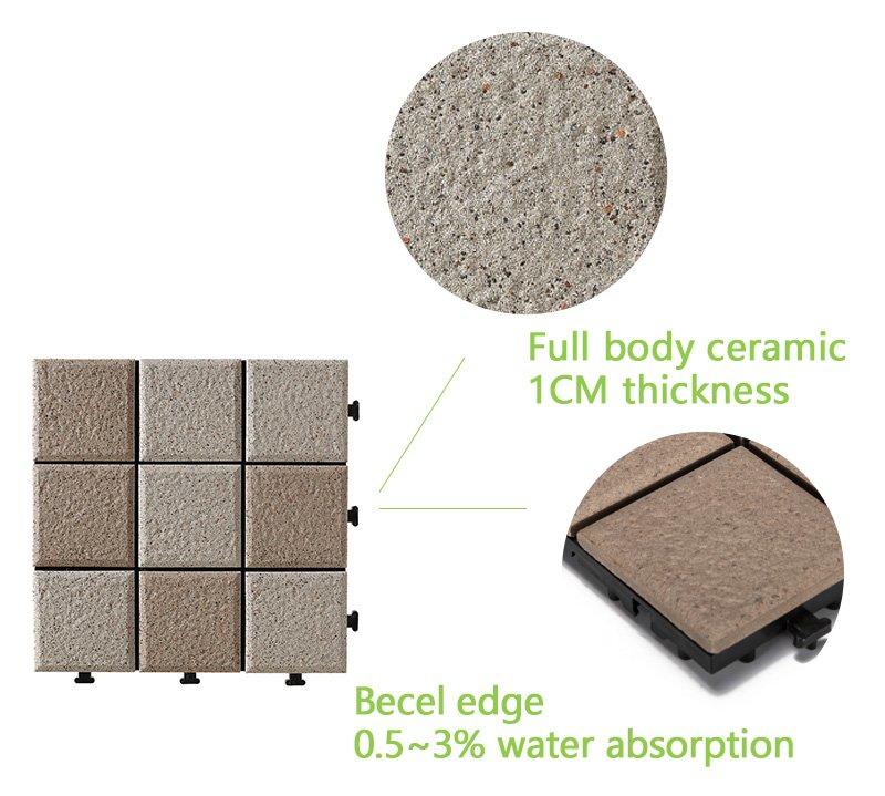 1.0cm ceramic outside flooring deck tile JBH006-3