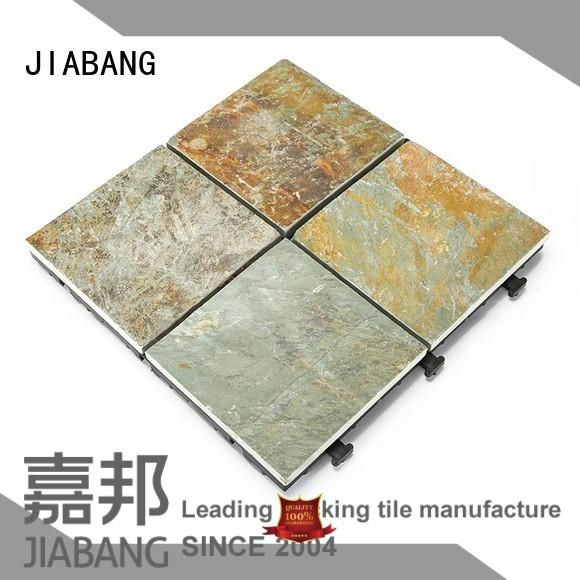 Hot garden interlocking stone deck tiles surround slip JIABANG Brand