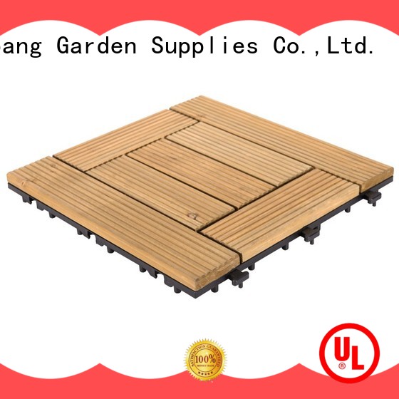 interlocking wood deck panels natural chic design for garden