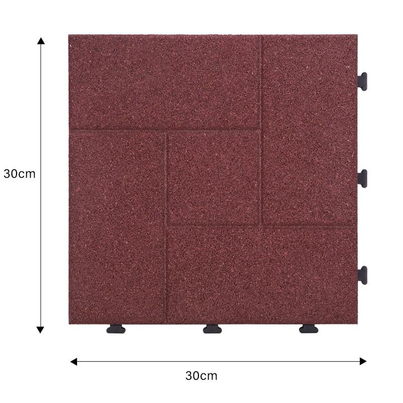 Interlocking Porch Flooring rubber tile XJ-SBR-RD002-1