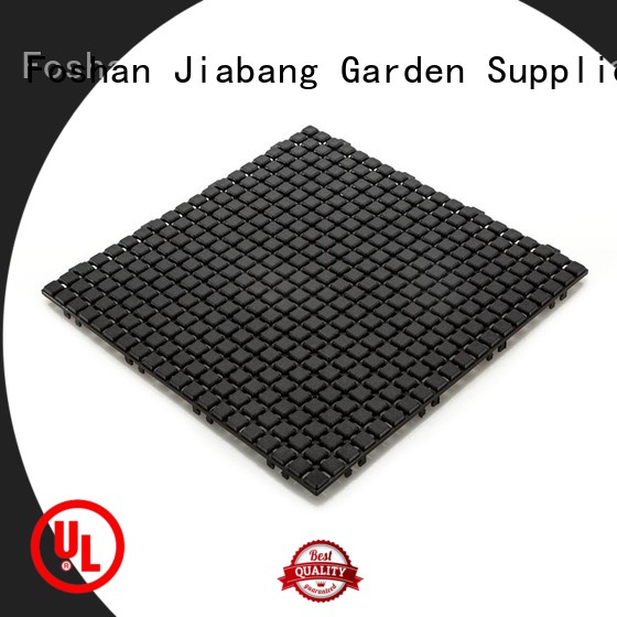 Non slip bathroom floor plastic mat JBPL3030N black