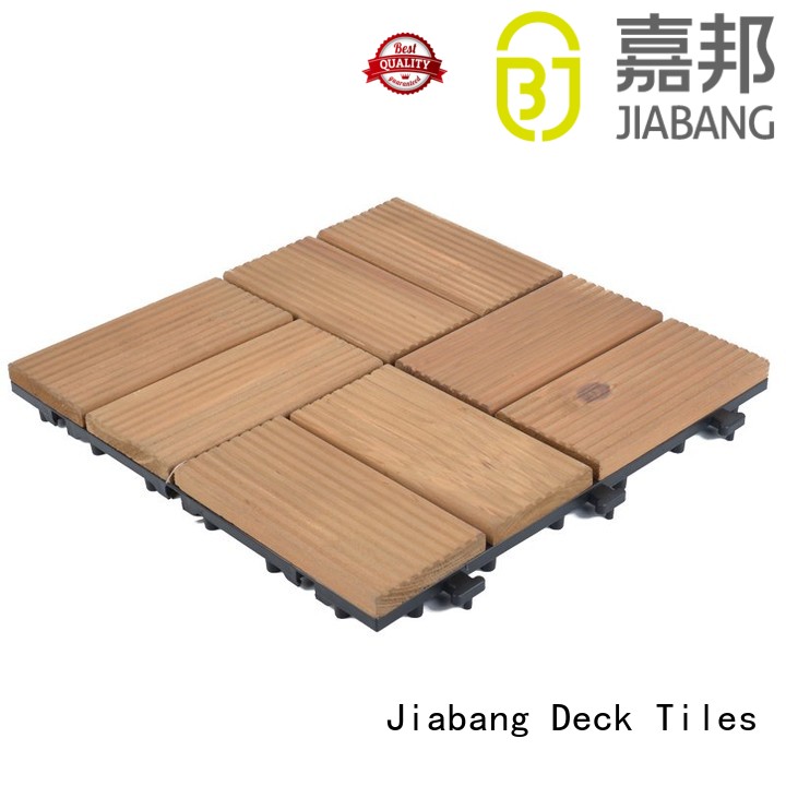JIABANG interlocking wood deck panels flooring wooden floor